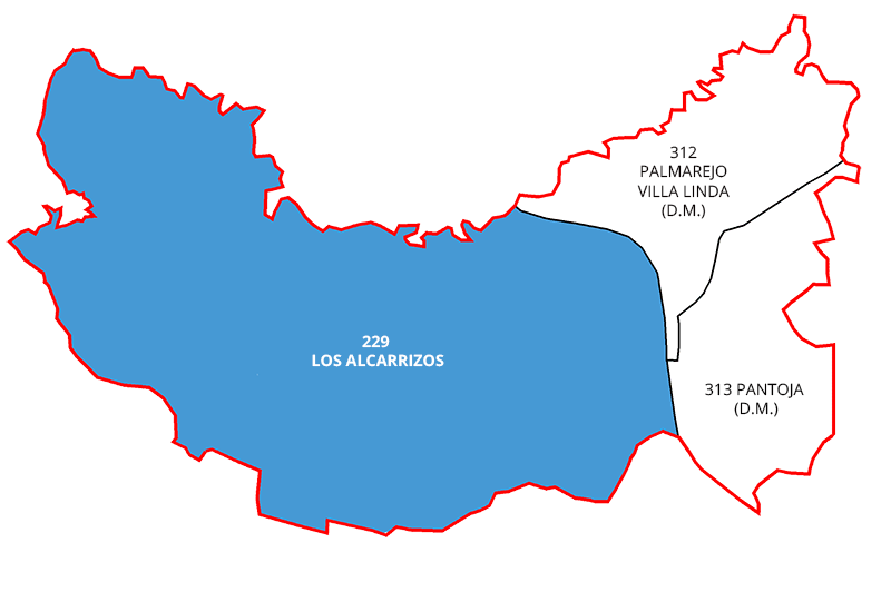 Mapa político Los Alcarrizos